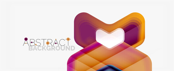 Vector 3d arrow geometric composition, abstract background for business or technology presentation, internet poster or web brochure cover, wallpaper