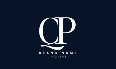 Alphabet letters Initials Monogram logo QP, PQ, Q and P, Alphabet Letters QP minimalist logo design in a simple yet elegant font, Unique modern creative minimal circular shaped fashion brands