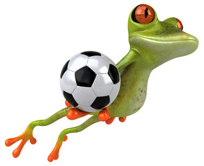 Naklejka premium Fun frog - 3D Illustration