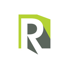 Collection design letter R on the negative space