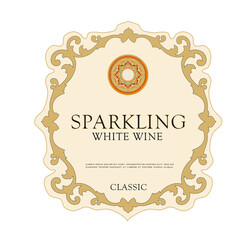 WINE LABEL ITALIAN FOOD AND DRINKS DECORATIVE STICKER SPARKLING WINE 