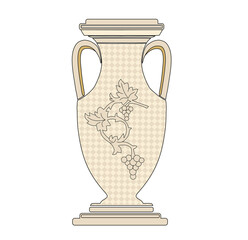 DRAWING OF ANCIENT HISTORICAL CLASSIC ROMAN VASE