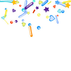 Sprinkles grainy. Cupcake donuts background.