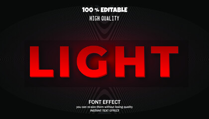 Light style editable font