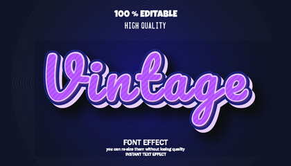 Modern font effect for banner and sticker