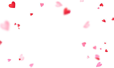 Fototapeta na wymiar Valentine's day, banner template. confetti heart ribbons. Celebration luxury greeting rich card.