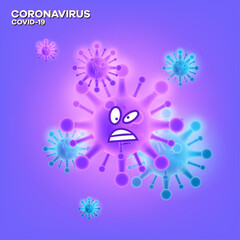 Covid Corona Virus in Illustration concept to Describe about Corona Virus attack