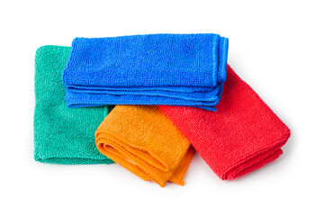 Stack of cleaning rags or towels