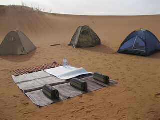camping in the desert