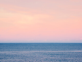 Fototapeta premium Fantastic Arctic purple evening minimalistic seascape. Natural background of magenta.