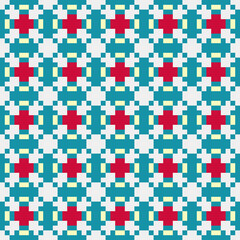 Abstract Cross Pattern generative computational art illustration