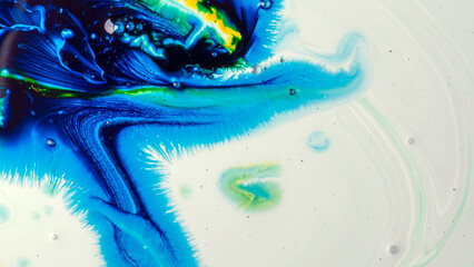 The colors of the aqueous ink are translucent. Abstract multicolored marble texture background