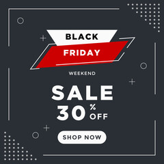 Creative vector modern black friday social media post template banner collection. online web promotion. torn paper style.