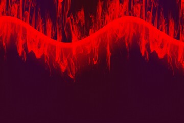Abstract and symmetrical red fire or flame with gradient background design concept