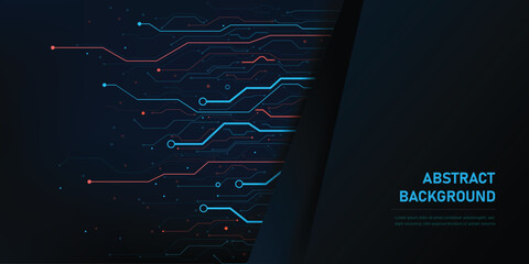 Abstract background electronic print circuit dot and line 005