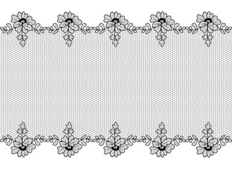 Black lace border