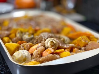 Pumpkin and mushroom 