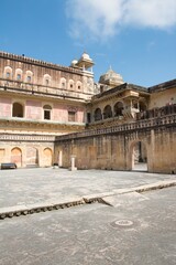 Fototapeta na wymiar Courtyard inside the Amber Fort. Amer, India.