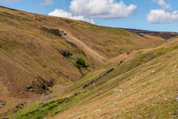 Fototapeta na wymiar Yorkshire Dales landscape at the Gunnerside Gill, North Yorkshire, England, UK