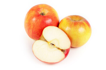Naklejka na ściany i meble red apples isolated on white