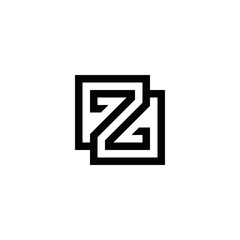 z initial logo design vector template