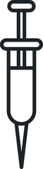 Syringe icon. Medicine, laboratory. Laboratory graphics.