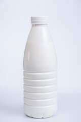 Milk bottle food isolated container. pasteurized plastic