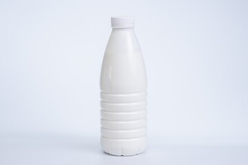 Milk bottle food isolated container. liquid vertical