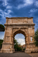 Fototapeta na wymiar Arch of Titus in City of Rome