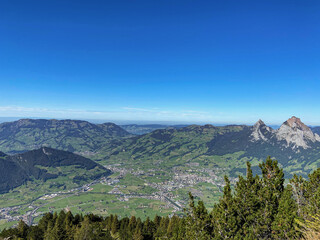 Luftpanorama vom Ort Schwyz.