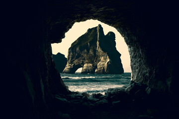 cave in the ocean, cave in the sea
