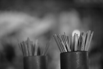 Seam-Si, Chi-Chi Sticks or fortune sticks in chinese shrine.