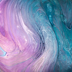 Blue Acrylic Pour Color Liquid marble abstract surfaces Design.