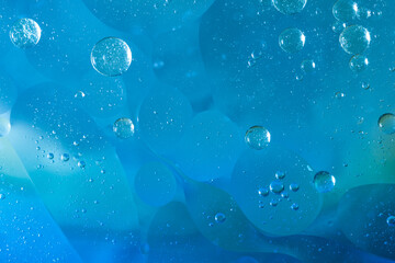 Abstract Blue water bubbles background