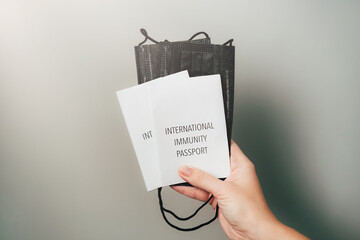 concept of covid passports for travel and movement around the world