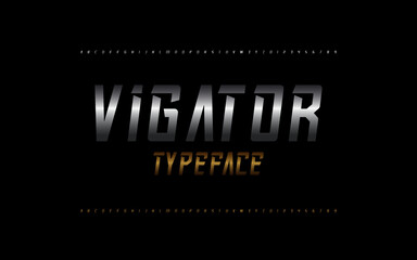Sport Modern Italic Alphabet Font. Typography urban style fonts for technology, digital, movie logo design. Vector illustration designs
