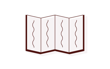 細い線の葬儀アイコン、経本