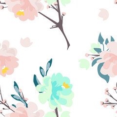 Watercolour floral pattern
