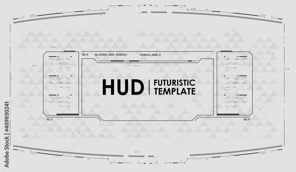 Aufkleber callouts title. head up screen for video games, apps, movie. sci-fi hologram. frames block hud inter