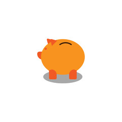 Piggy icon. Money box symbol. Bank deposit sign. Logo design element