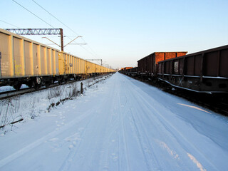 freight train on the railway
