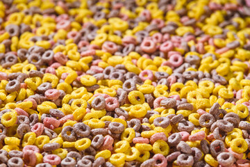 Cornflakes for breakfast. Healthy food.