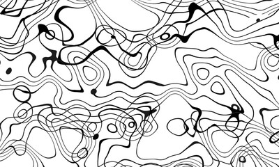 Black and white curve wave line abstract background.