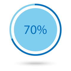 Blue circle pie graph