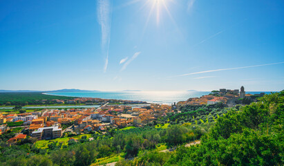 Castiglione della Pescaia, old village and panorama. Maremma Tuscany, Italy