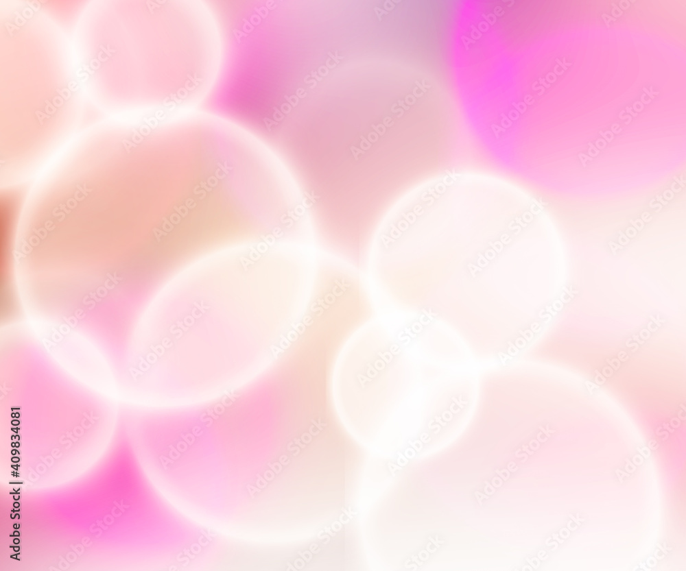 Poster beautiful pink and orange bokeh background with lights and blur circle. abstract bokeh backdrop