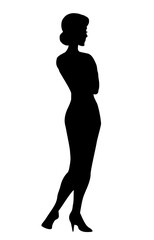 Pretty woman. Vector drawing sketch