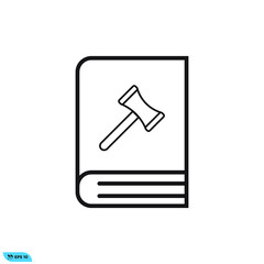 Icon vector graphic of book law