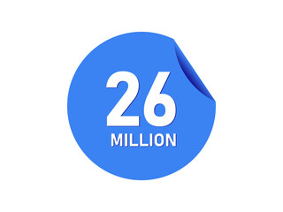26 million badge, 26 million banner