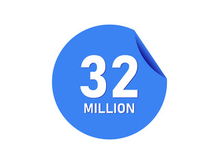 32 million badge, 32 million banner